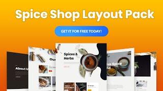 Get a FREE Spice Shop Layout Pack for Divi
