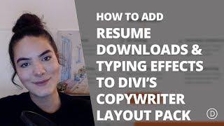 How to Add Resume Downloads & Typing Effects to Divi’s Copywriter Layout Pack