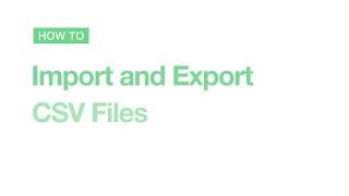 Wix.com | How to Import and Export CSV Files