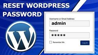 Forgot Wordpress Website's Password, Reset through PhpMyAdmin | Website Tutorials