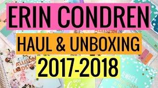 ERIN CONDREN UNBOXING & HAUL 2017 | LIFEPLANNER & ACCESSORIES