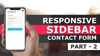 Responsive Sliding Sidebar Contact Form | Html CSS & Javascript
