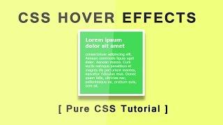 Css Div Hover Effect Tutorial - html5 Css3 Hover Effect - Pure CSS Tutorials