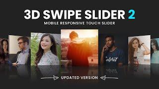 Responsive Touch Slider Using Html CSS & Swiper.js | 3D Responsive Slider 2