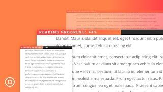 How to Build a Reading Progress Bar for your Divi Blog Posts without a plugin