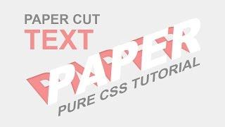 CSS Paper Cut Text Effect - Pure Css Tutorial - Css3 Skewed Text