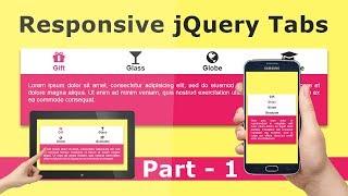 How to Create Simple jQuery Tabs -  Responsive Tabs using Css and jQuery - Part 1