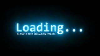 CSS3 Glowing Loading Text Animation Effects | CSS Animation