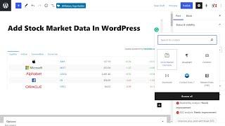 How To Display Stock Market Data In WordPress Using Gutenberg?