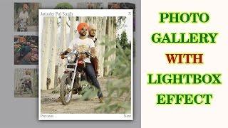 Photo Gallery with Lightbox Effect  (Part 1)
