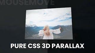 Pure CSS 3D Mousemove Parallax Hover Effects | Html CSS | Coming Soon