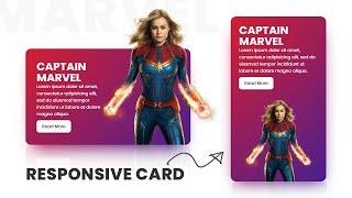 CSS Responsive Card Hover | Html5 CSS3 Responsive Design Tutorial