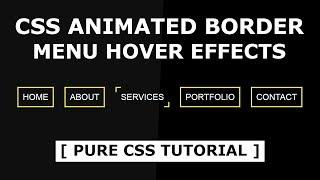 CSS Animated Menu Border Hover Effects