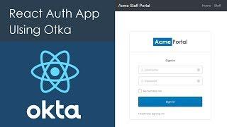 React Authentication App With Okta
