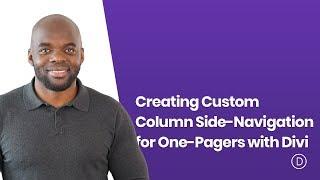 Creating Custom Column Side Navigation for One Pagers with Divi