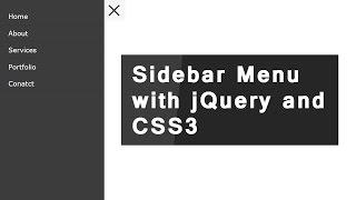 Animated Sidebar Menu with jQuery and CSS3 - Transforming Hamburger Menu - Simple jQuery Tutorials