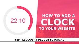 How to Display a Clock on Website - Simple jQuery Animated Clock - plugin - radialIndicator.js