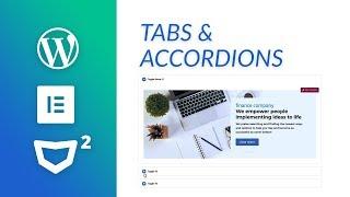 Tabs and Accordions on WordPress with Elementor  - Elementor Tutorial
