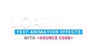 Loading Text Animation Effects | CSS Text Shadow