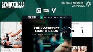 Gym WordPress Theme Home-Page Presentation - Sports & Fitness Live Site Builder