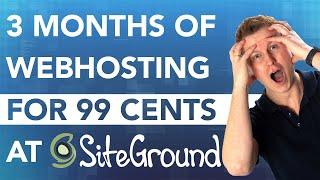 Crazy Siteground Sale | 3 Months Of Web Hosting For Just 99 Cents
