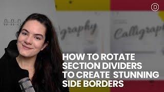 How to Rotate Section Dividers to Create Stunning Side Borders with Divi’s Transform Options