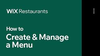 How to Create and Manage a Menu | Wix Restaurants | Wix.com