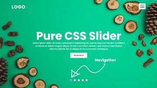 Create an Image Slider using Html & CSS only | Responsive Website Design