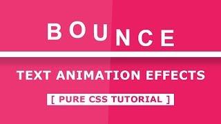 Bouncing Text Animation in CSS - Pure CSS Animation Effects - Tutorial