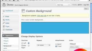 How to add Custom Background in WordPress 3.0