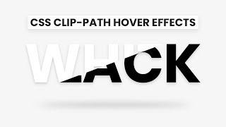 CSS Clip-Path Text Hover Effects | Html CSS