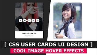 CSS User Profile Cards UI Design With COOL Image Hover Effects - Html and CSS User Interface Design