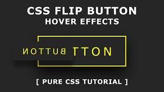 Css Flip Button Hover Effects - Css Hover Effects - Pure CSS Tutorials