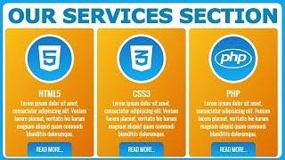 Responsive Our Services Section for Website using HTML and CSS Only with Divs