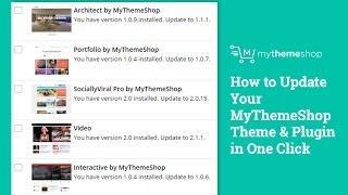 How to Update Your MyThemeShop Theme & Plugin in One Click HD