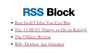 How to Use the WordPress RSS Block