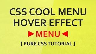 Cool Menu Hover Effect - Html5 Css3 Hover Effect Tutorial