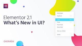 Elementor 2.1: UI Improvements