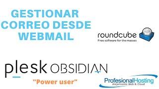 Acceder a webmail roundcube desde Plesk Obsidian interfaz Power User
