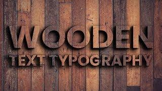 Wooden Text Typography | Html CSS Effects