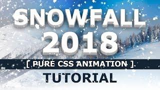 Pure CSS Snowfall animation Effects 2018 - Falling Snow Animation with CSS only - No Javascript