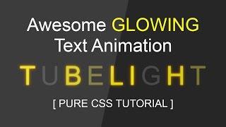 Cool Css Glowing Text Animation Tutorial - Html Css Blinking Text Effect