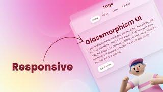 Responsive Glassmorphism Website using Html and CSS Only