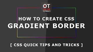 How To Create CSS Gradient Border - Css Quick Tips And Trick - Pure Css Tutorials