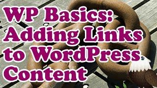 Wordpress Basics: Adding Links within content tutorial