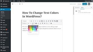 How To Change Text Colors In WordPress?