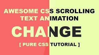 Change Text Color When Enter Another DIV - Pure Css Cool Scrolling Text Animation
