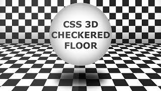 Pure CSS 3D Checkered Floor | CSS Gradient Pattern Effects