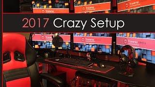 2017 Home Office Tour  - Crazy 6 Monitor Setup (Updated)