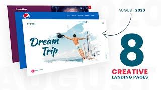8 Creative Landing Pages Design Using Html CSS & Javascript | August 2020